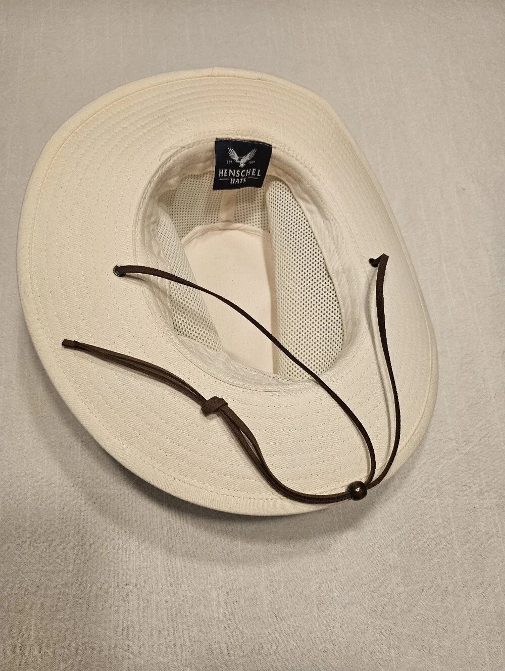 Henschel Hats Mesh Vented Cotton Hat Size Large Fishing Safari Cream Packable